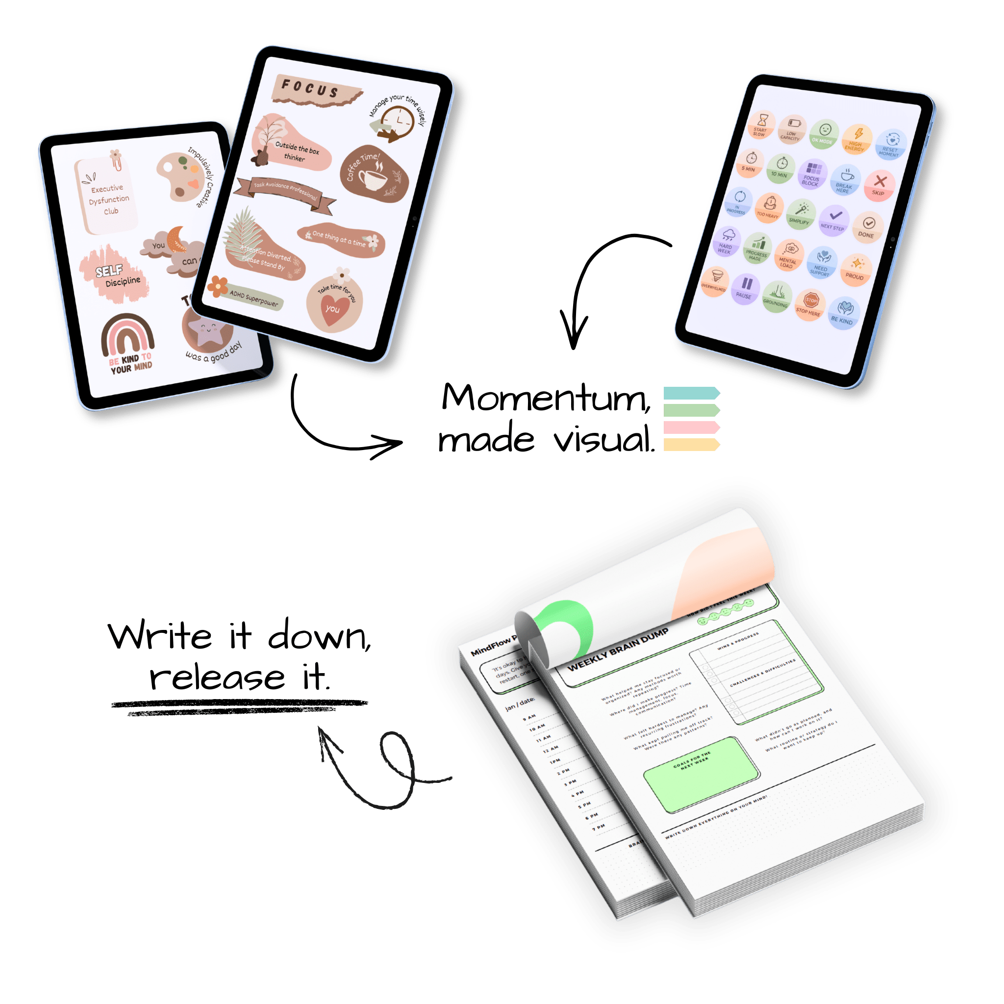 ClarityNest PLUS | MindFlow Planner (Digital + Printable) - ClarityNest