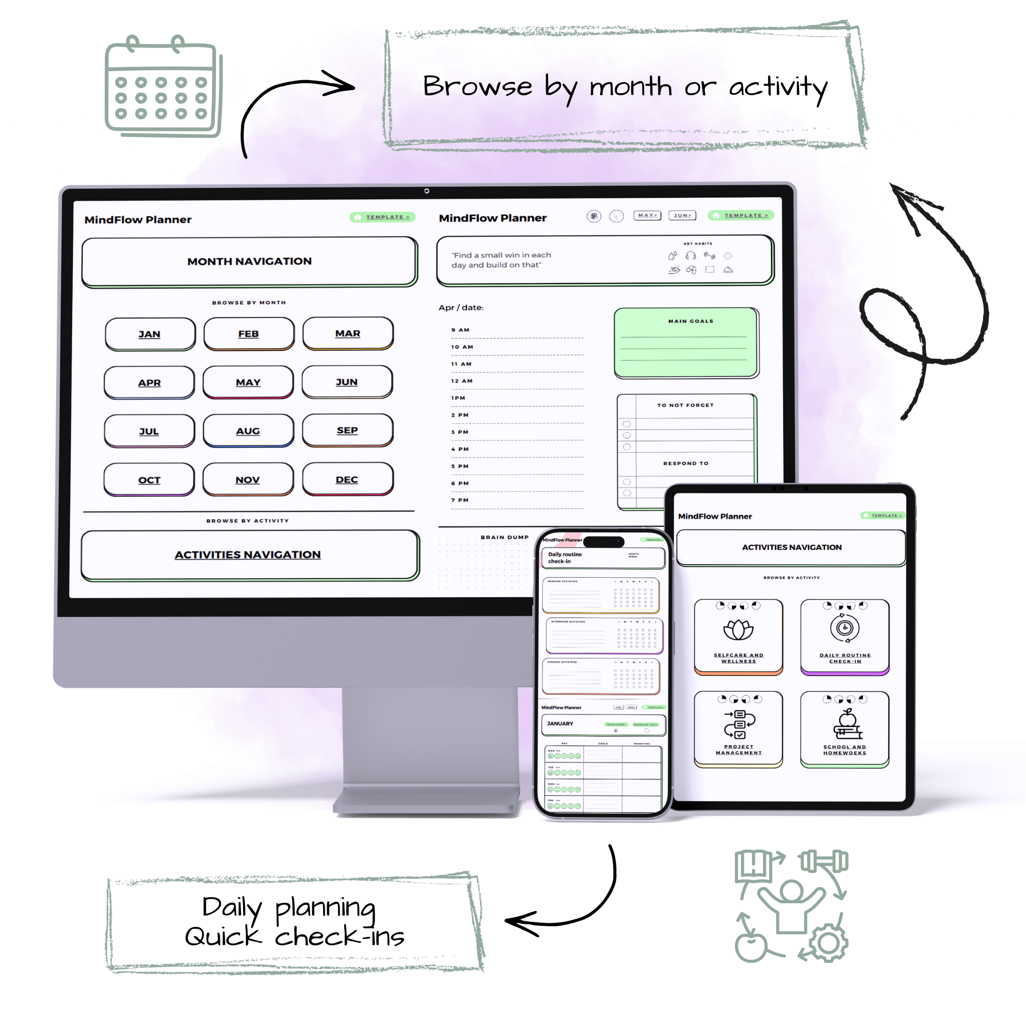 ClarityNest PLUS | MindFlow Planner (Digital + Printable) - ClarityNest