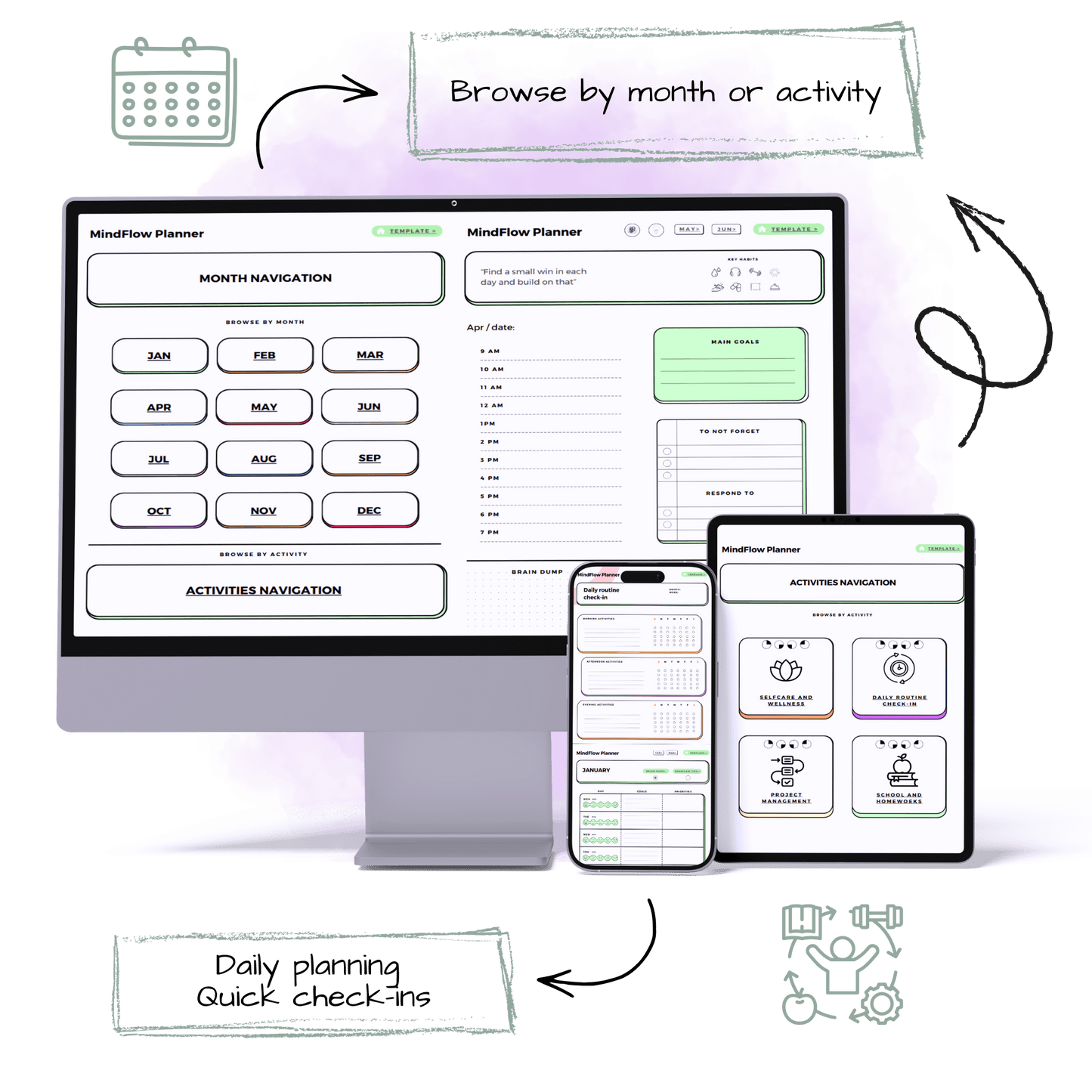 ClarityNest PLUS | MindFlow Planner (Digital + Printable) - ClarityNest