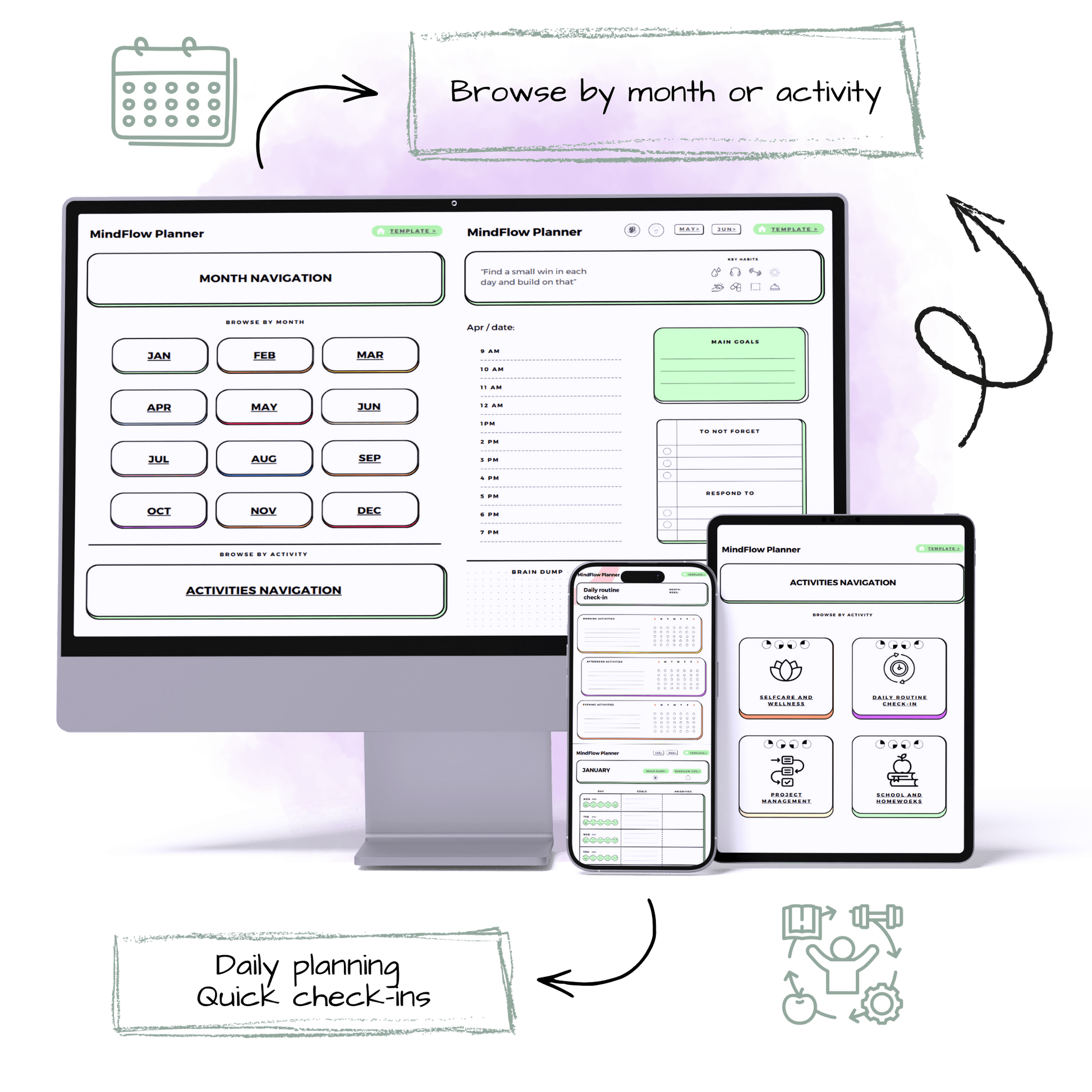 ClarityNest PLUS | MindFlow Planner (Digital + Printable) - ClarityNest