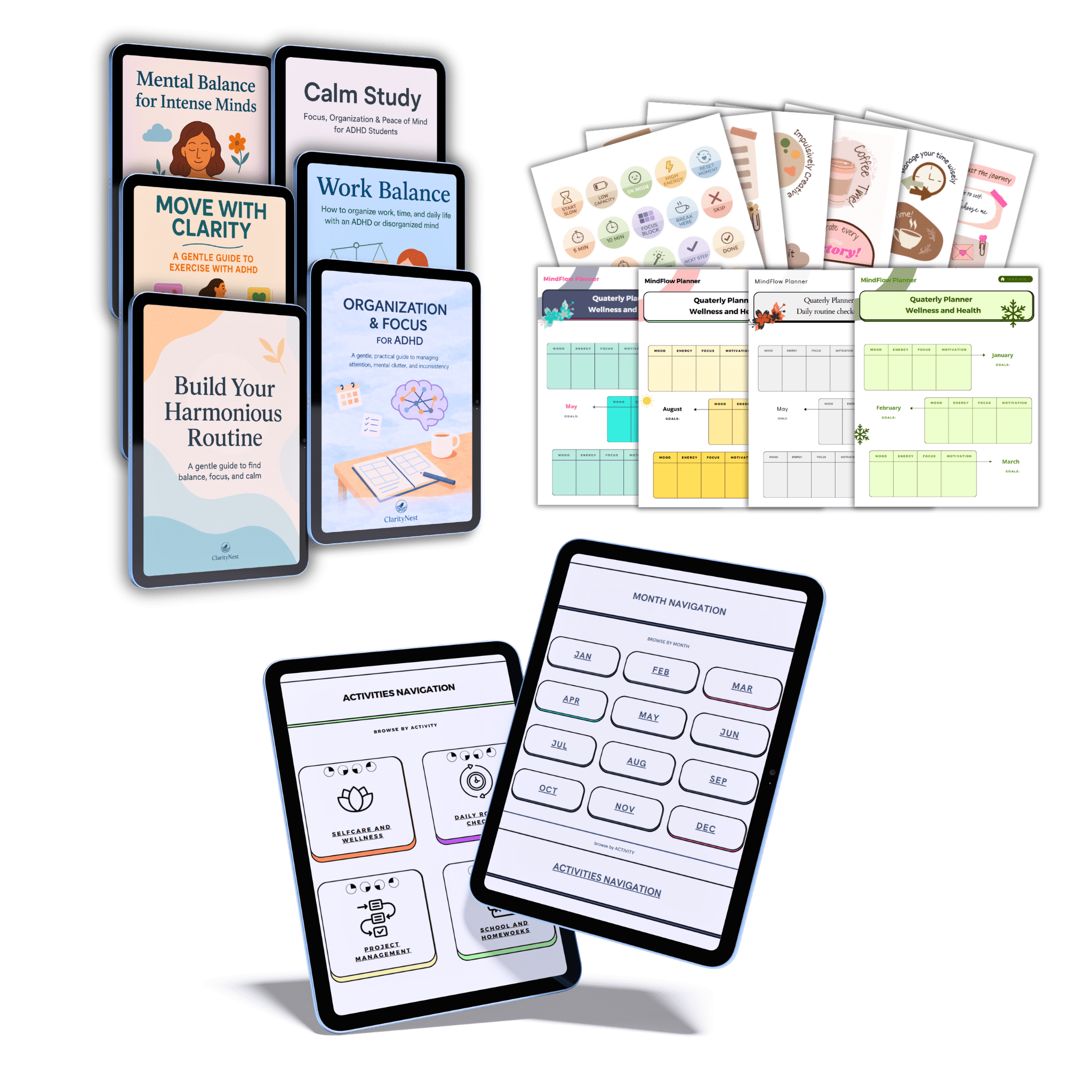 ClarityNest PLUS | MindFlow Planner (Digital + Printable) - ClarityNest