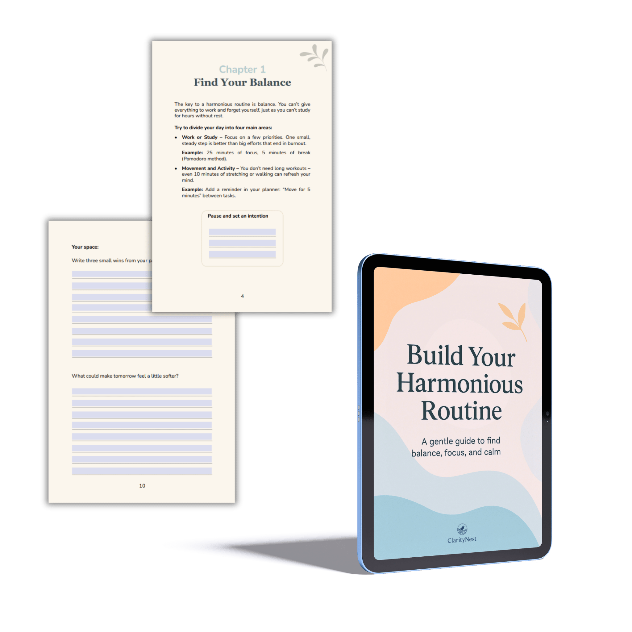 ClarityNest PLUS | MindFlow Planner (Digital + Printable) - ClarityNest